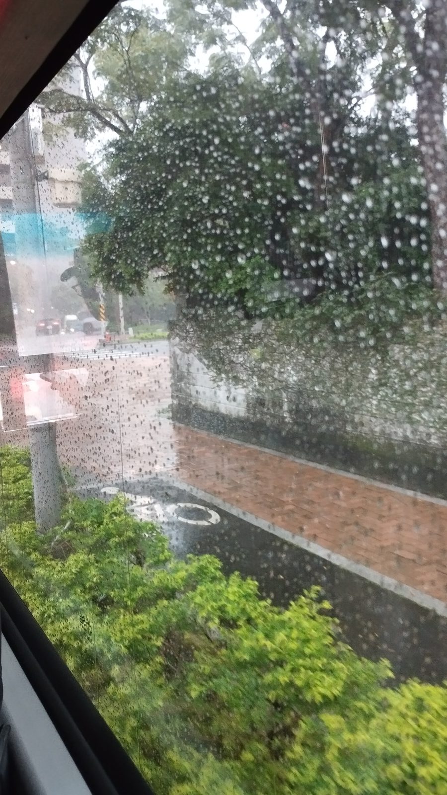 離場時窗外的雨